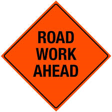 road work sign