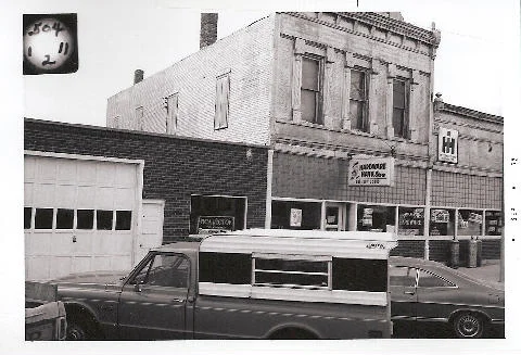 Historic storefronts in Verona, ND