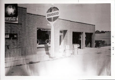 Historic Standard filling station in Berlin, ND