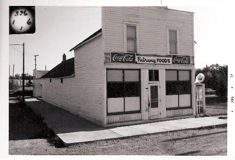 Historic Fairway Foods storefront in Marion, ND