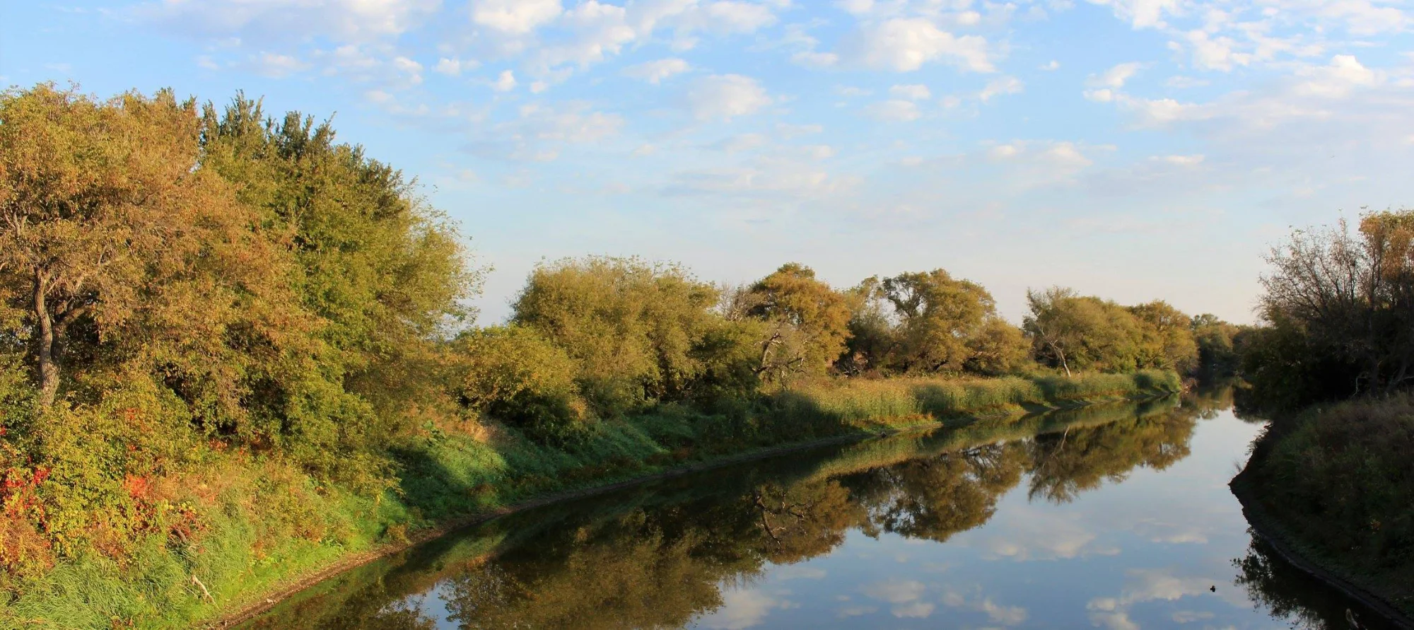 Scenic river valley view in LaMoure County, North Dakota